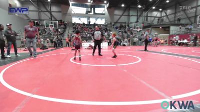 52 lbs Consi Of 8 #2 - Eli Wagoner, Beggs Youth Wrestling Program vs KJ Taylor, Owasso Takedown Club