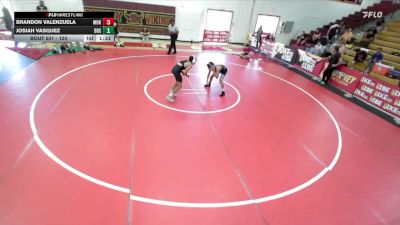 120 lbs Round 1 - Josiah Vasquez, Downey High School vs Brandon Valenzuela, Pounders WC