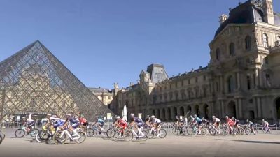 Peloton Passes Through Louvre And Turns Onto Champs-Élysées - 2021 Tour de France