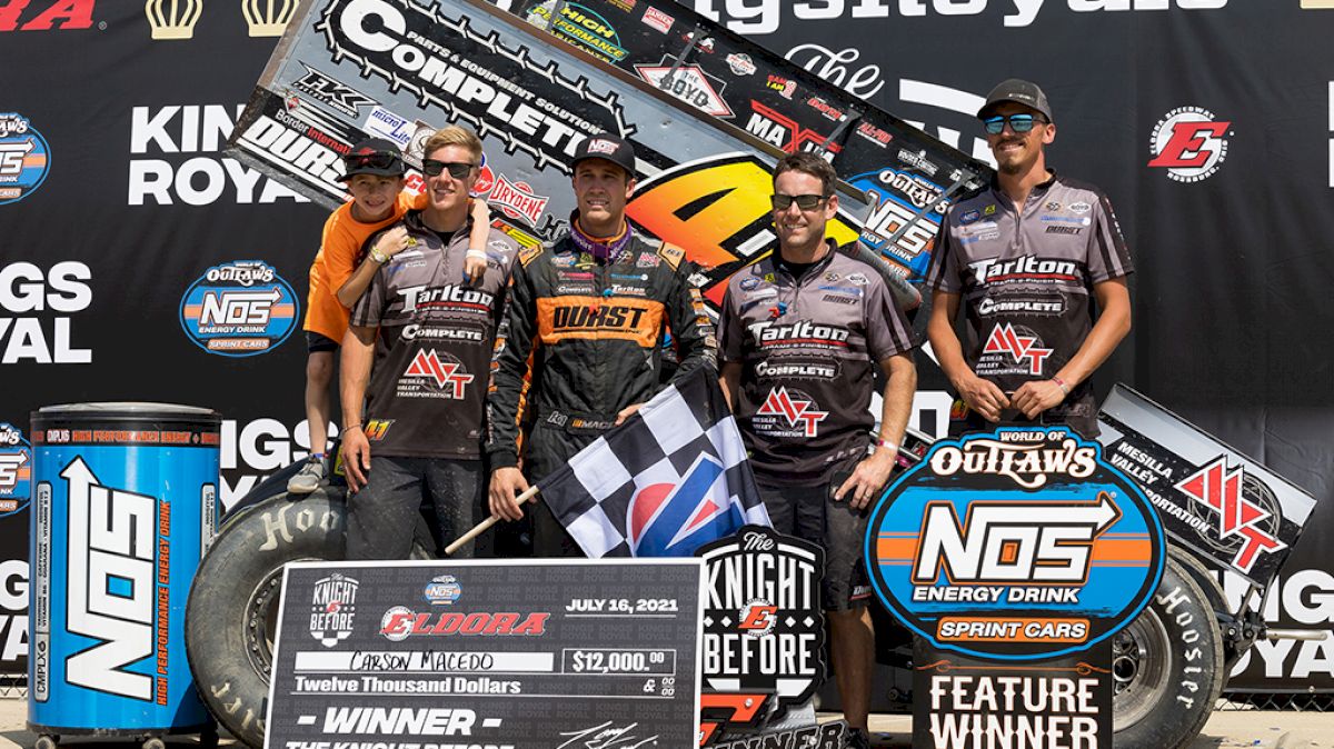 Carson Macedo Earns Seventh Outlaws Win of 2021