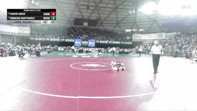 Boys 2A 138 lbs Cons. Round 2 - David Gray, Lakewood vs Simeon Mattingly, West Valley (Spokane)