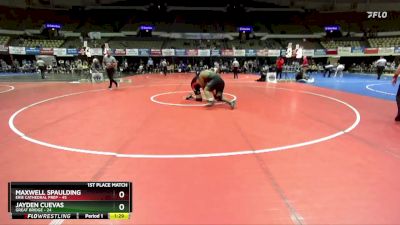 285 lbs Placement (16 Team) - Maxwell Spaulding, Erie Cathedral Prep vs Jayden Cuevas, Great Bridge