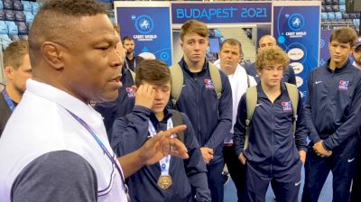 Coach Jackson Addresses The Cadet FS Team After A Second Place Finish