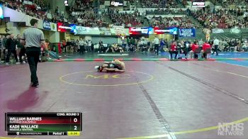 AA - 126 lbs Cons. Round 3 - William Barnes, Flathead (Kalispell) vs Kade Wallace, Missoula Sentinel