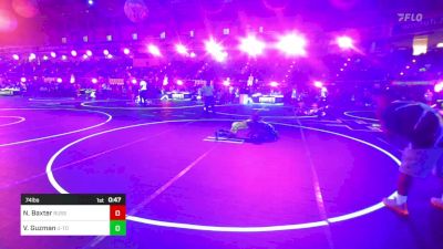 74 lbs Rr Rnd 2 - Nolan Baxter, Russell WC vs Victoriano Guzman, U-Town Hammers