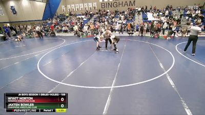 108 lbs Champ. Round 2 - Jaxten Bowler, Champions Wrestling Club vs Wyatt Norton, Wasatch Wrestling Club