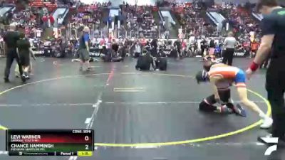 100 lbs Cons. Semi - Levi Warner, Saranac Youth WC vs Chance Hammingh, Michigan Grappler RTC