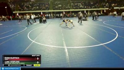 98 lbs Cons. Semi - Evan Kleitsch, Iowa vs Luke Hoefling, Siouxland Wrestling Academy