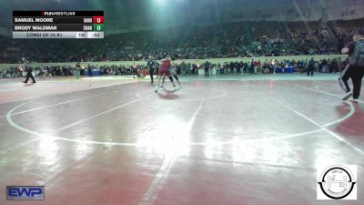 160 lbs Consi Of 16 #1 - Samuel Moore, Sand Springs Jr High vs Brody Waldman, Chandler JH