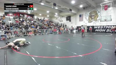 190 lbs 1st Place Match - Mason Savidan, St. John Bosco vs Jasper Lewis, Santa Ana