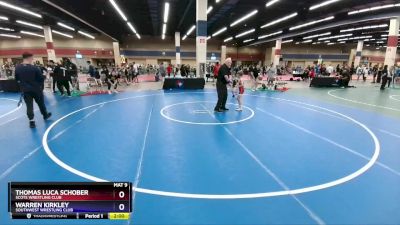 56 lbs Champ. Round 1 - Thomas Luca Schober, Scots Wrestling Club vs Warren Kirkley, Southwest Wrestling Club