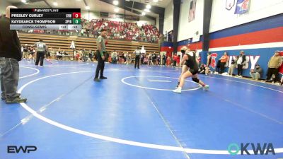 126 lbs Consolation - Presley Curley, Coweta Tiger Wrestling vs Kaydeance Thompson, Sperry Wrestling Club