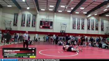 197 lbs 1st Place Match - Tyson Stover, Corban University vs Benjiman Hughes, Southern Oregon