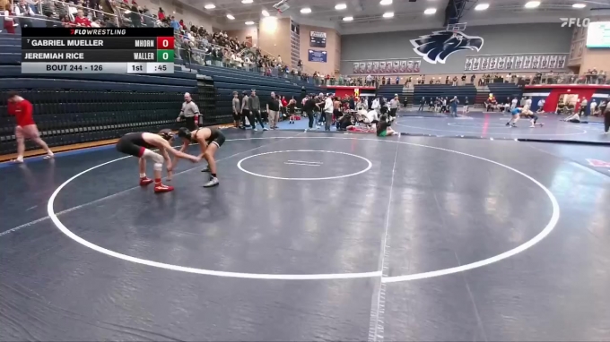 126 lbs Cons. Round 2 - Gabriel Mueller, Mesquite Horn vs Jeremiah Rice ...