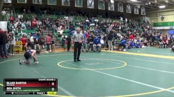 113 lbs Champ. Round 2 - Ben Smith, CUYAHOGA VALLEY CHRISTIAN ACADEMY vs Blake Bartos, BUCKEYE