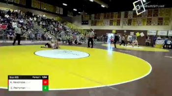 120 lbs 1st Place Match - Ethan Perryman, Temecula Valley vs Allan Hendricks, Calvary Chapel (Santa Ana)