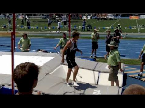 Logan Pflibsen sets new IHSA State Meet record in the Pole Vault with a 17' 1" vault