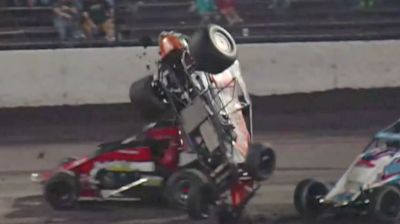 ISW Points Leader Logan Seavey Flips in Tri-State Heat Race