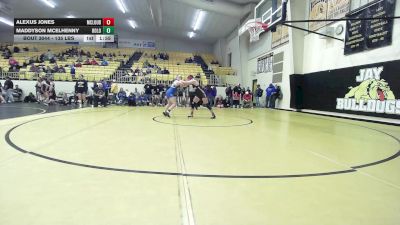 135 lbs Quarterfinal - Alexus Jones, Mcloud HS Girls vs Maddyson McElhenny, Oologah