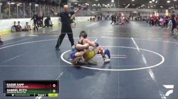 85 lbs Quarterfinal - Gabriel Ryzyi, Shamrock Select WC vs Kassie Sapp, Michigan Grappler RTC