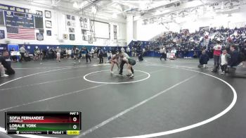 130 lbs Champ. Round 1 - Sofia Fernandez, Camarillo vs Loralie York, Irvine