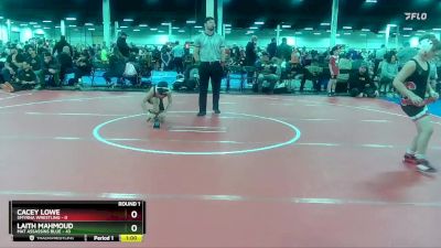 84 lbs Round 1 (10 Team) - Laith Mahmoud, Mat Assassins Blue vs Cacey Lowe, Smyrna Wrestling