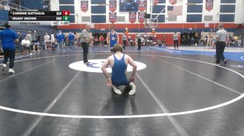 189 lbs Semifinal - Carmine Battaglia, Beaver C.C. vs Brady Brown, Derry Area