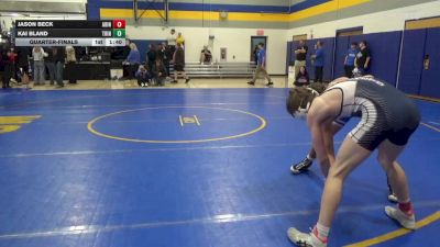 127 lbs Quarterfinal - Jason Beck, Abington Heights vs Kai Bland, Trinity