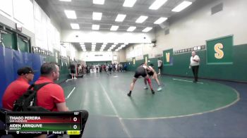 157 lbs Cons. Round 3 - Aiden Arriquive, Brawley vs Thiago Pereira, San Clemente