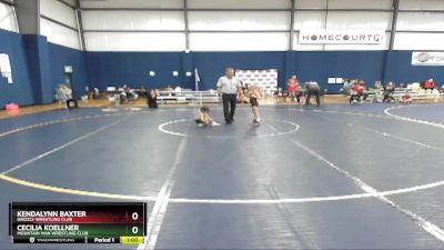 50 lbs Round 1 - Cecilia Koellner, Mountain Man Wrestling Club vs Kendalynn Baxter, Grizzly Wrestling Club