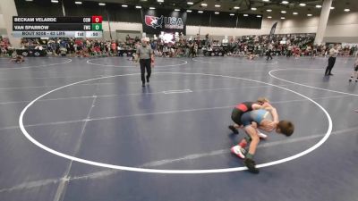 63 lbs Cons. Quarters - Beckam Velarde, Cory Clark Wrestling vs Van Sparrow, Elevate Wrestling Club