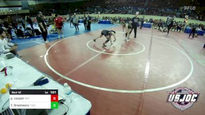 120 lbs Round Of 16 - Paige Cooper, Mannford Pirate Youth Wrestling vs Tiffany Breshears, Team Tulsa Wrestling Club