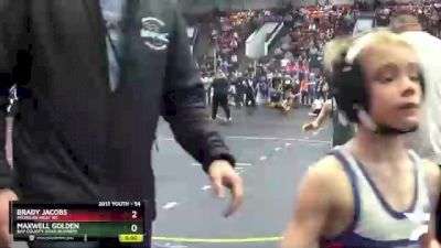 54 lbs Semifinal - Brady Jacobs, Michigan West WC vs Maxwell Golden, Bay County Road Runners