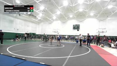 144 lbs Cons. Round 3 - Greg Ruiz, Sonora (La Habra) vs Jayden Ai Ekong, Long Beach Poly