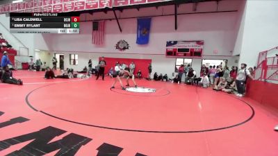 JH 96 lbs 3rd Place Match - Emmy Rylant, Norman JH vs Lisa Caldwell, DEL CITY JH
