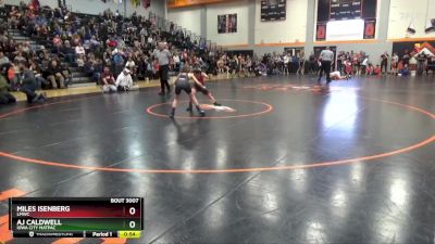 N-7 lbs Quarterfinal - Aj Caldwell, Iowa City MatPac vs Miles Isenberg, LMWC