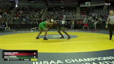 175 lbs Cons. Round 1 - Kyle Harden, Indianapolis Cathedral vs Michael White, Lawrence North