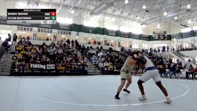 285 lbs 2nd Wrestleback (16 Team) - Kyler Matthews, Ware County vs Manny Brown, Cambridge