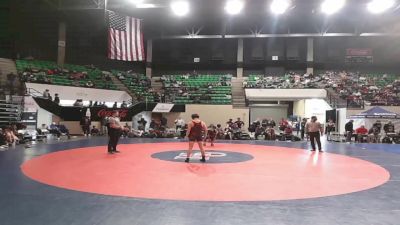 140 lbs Finals (2 Team) - Keaton Hazlett, Deshler vs Johnathan Santos, Alexandria HS