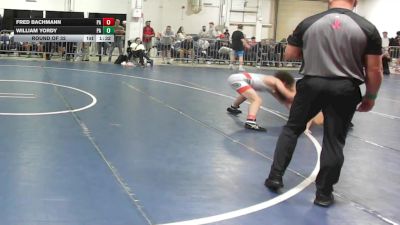 132 lbs Round Of 32 - Fred Bachmann, PA vs William Yordy, PA
