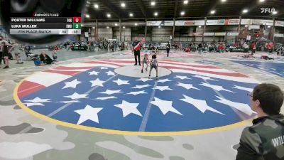 45 lbs 7th Place Match - Luka Muller, Sheridan Wrestling Club vs Porter Williams, Touch Of Gold