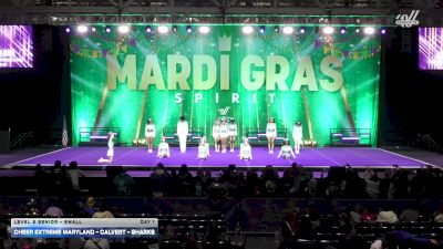 Cheer Extreme Maryland - Calvert - Sharks [2026 L2 Senior - Small Day 1] 2026 Mardi Gras Grand Nationals