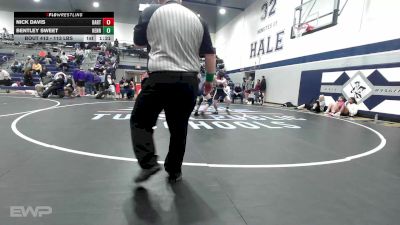 113 lbs Consolation - Nick Davis, Bartlesville High School vs Bentley Sweet, Henryetta