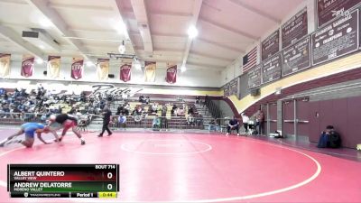 215 lbs Cons. Semi - Albert Quintero, Valley View vs Andrew DeLaTorre, Moreno Valley