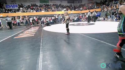 43 lbs Round Of 16 - McKinley Albiston, Geary Youth Wrestling vs Ryder Hall, Tecumseh Youth Wrestling