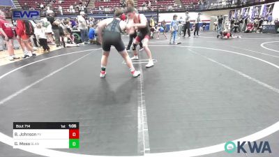 105-110 lbs Quarterfinal - Barrett Johnson, Pauls Valley Panther Pinners vs Grayson Moss, Blanchard Youth Wrestling