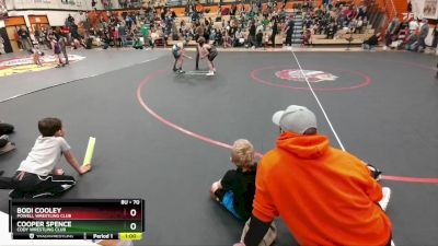 70 lbs Quarterfinal - Cooper Spence, Cody Wrestling Club vs Bodi Cooley, Powell Wrestling Club