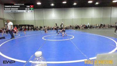 56 lbs Rr Rnd 3 - Cannon Eckhardt, Storm 12U vs Mason Gregory, OK Elite 12U Orange