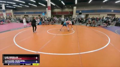 144 lbs Semifinal - Luis Medellin, All Valley Wrestling Club vs Nathaniel Burchfiel, Apex Grappling Academy