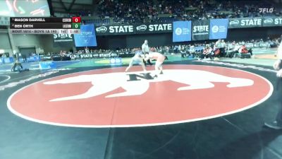 Boys 1A 190 lbs 1st Place Match - Mason Darvell, Castle Rock vs Ben Orth, Lakeside (Nine Mile Falls)